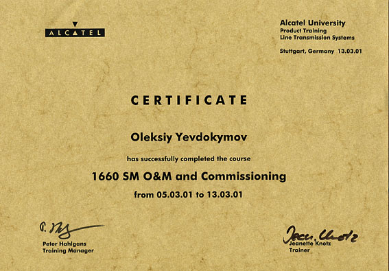 SDH Line transmission system-1660 SM O&M